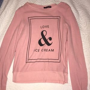 Authentic XS Wildfox “Love & Ice Cream” Sweatshirt